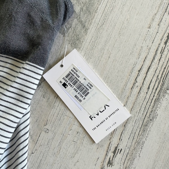 RVCA Gray and White Striped Dress - Picture 3 of 7